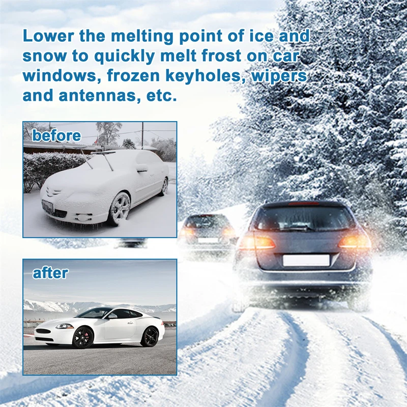 RAYHONG 20pcs snow melting effervescent tablets car glass deicing defrosting tablet efficient ice melter for car snow removal