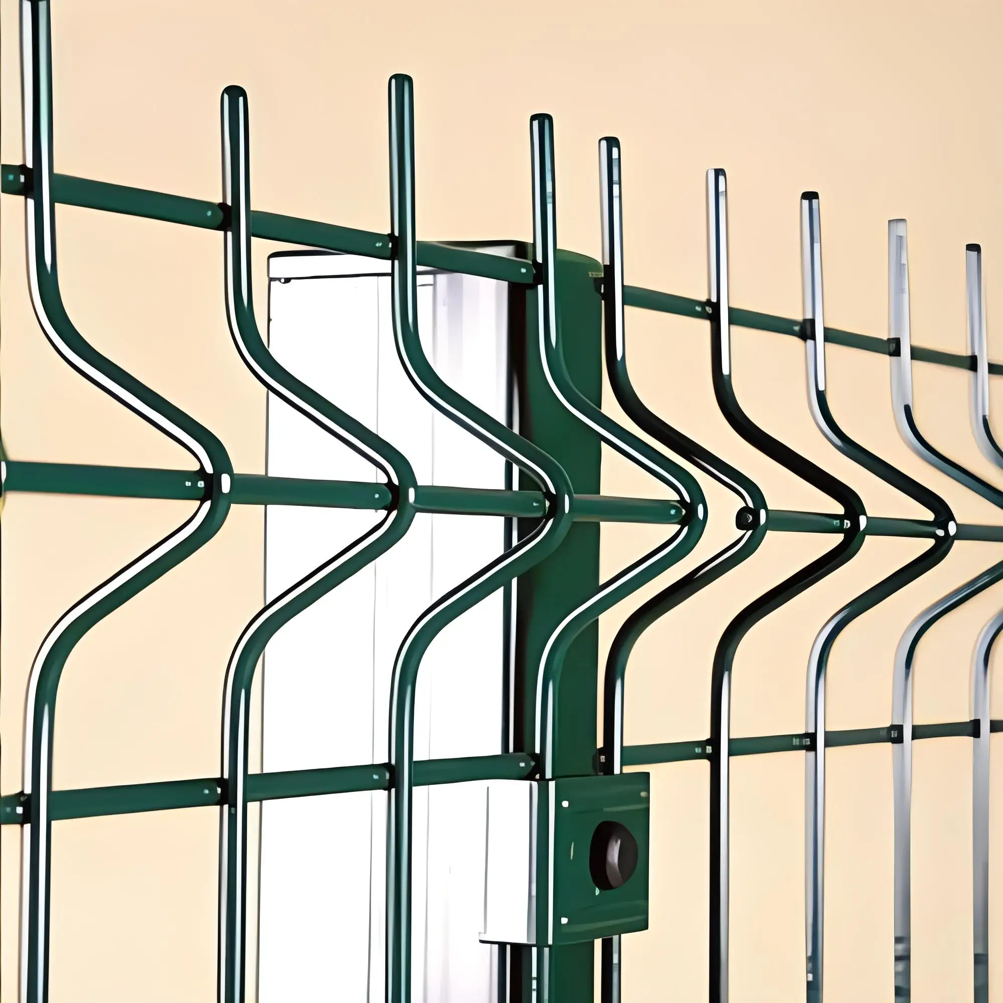 Cheap price 5mm 4ft 5ft 6ft x2.5m Galvanized/vinyl/PVC welded mesh fence Triangle Bending Welded Wire Mesh Fence garden fence