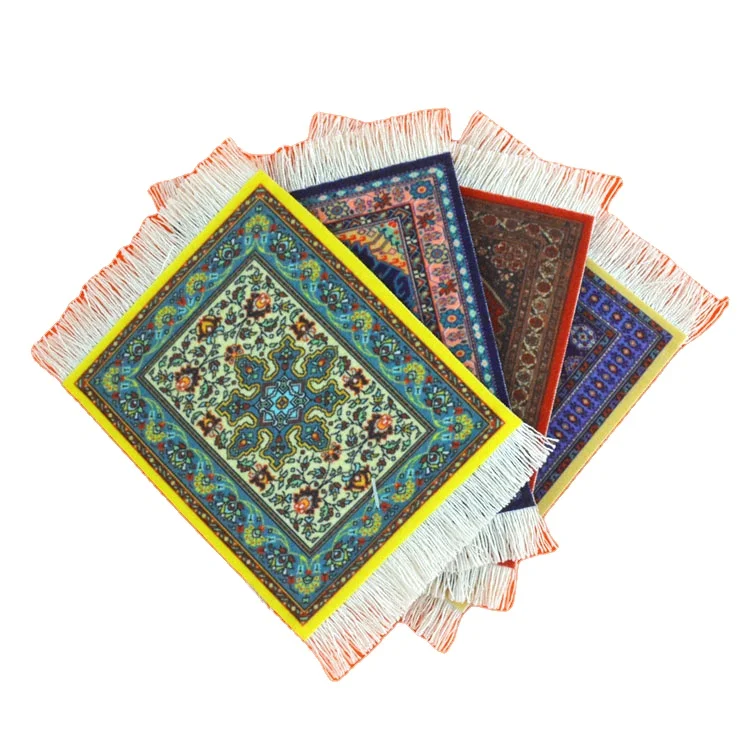 Mini Persian/Oriental Carpet Coasters 4 Pack by World Market