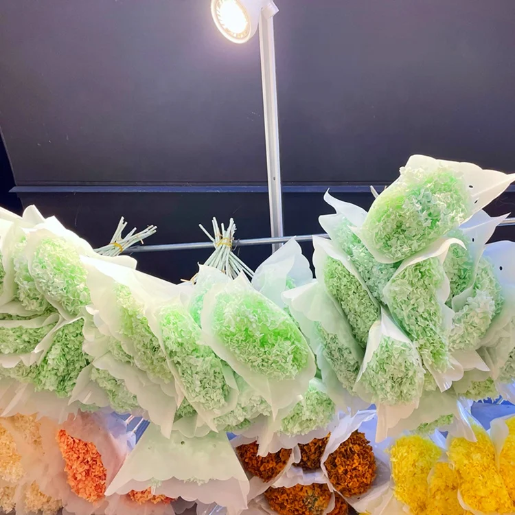 Custom color preserved hydrangea preserved flowers wedding garland floral foam cage