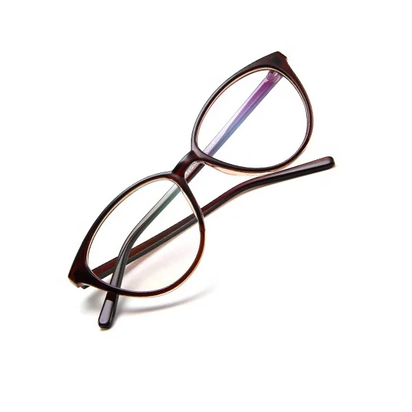 Anti Blue Light  Square Optics Glasses Frame Retro Women Metal Decoration cat eyes Frames Plastic glasses