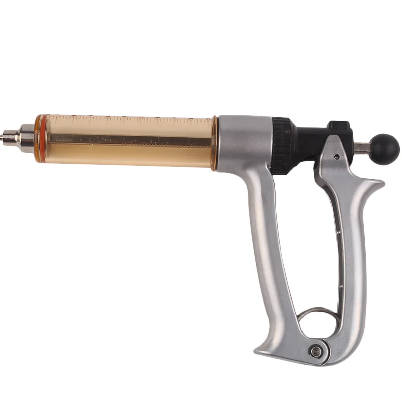 50ml Pig Livestock Vaccine Pistol Syringe Gun Semi-automatic Veterinary Injection Syringe