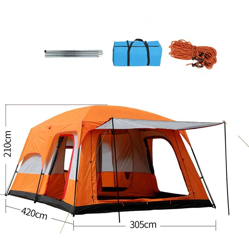 In stock Soon Delivery 8-12 Person Tent Large Luxury Wind Resistant Family Camping Tent