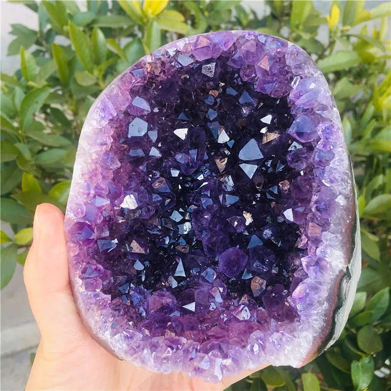 Natural stone amethyst geode Cave Quartz Crystal cathedral Healing Geode Cluster for decorations