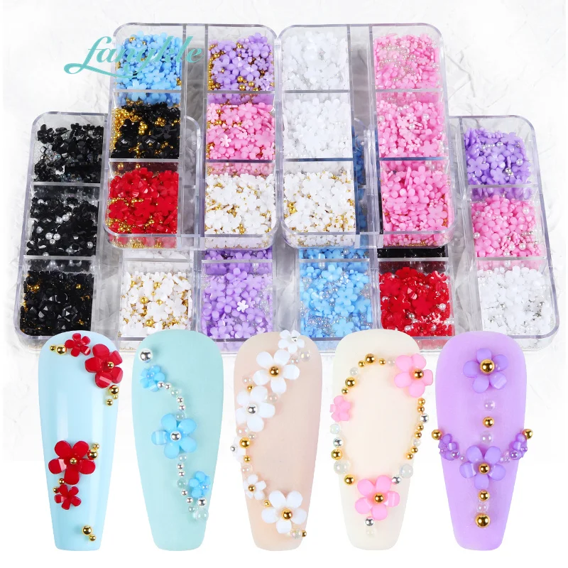 Wholesale resin flower nail art decoration nail accessories