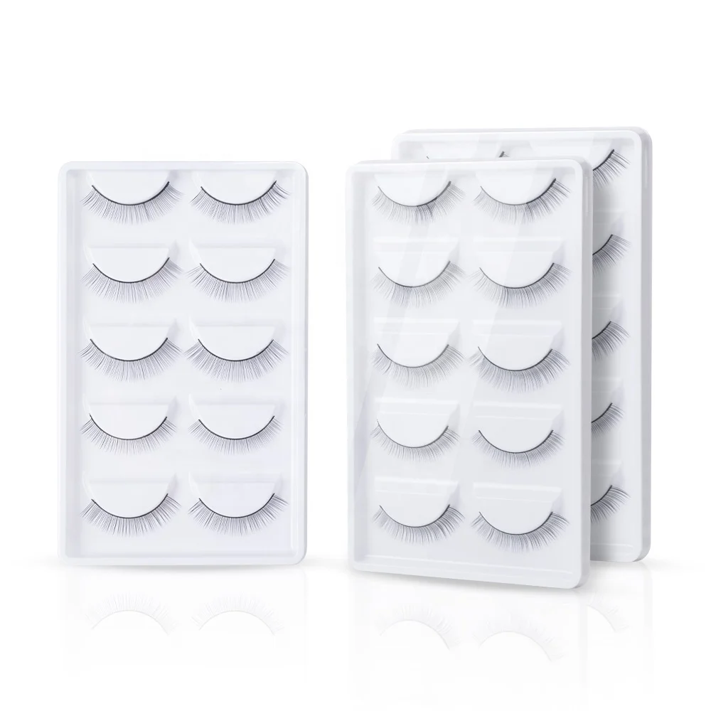 5 Pairs/Set False Eyelashes Handmade Training Lashes For Beginners Eyelash Extensions Beauty Salon Student Practice