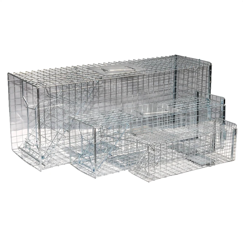 Haiao Foldable Galvanized Wire Mesh Steel Mouse Fox Rabbit Metal Bird Wild Small Animal Trap Cage