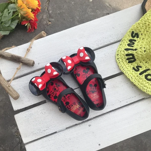Сандалии-желе из ПВХ для девочек, с приятным запахом, с изображением мультяшной мыши
