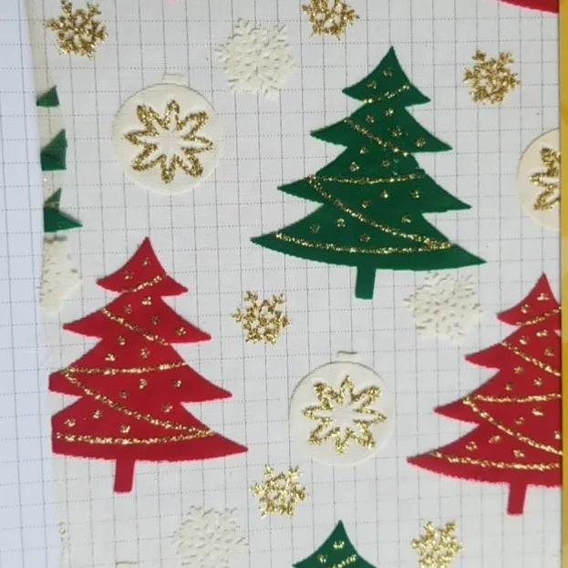 China supplier organza foil glitter metallic print nylon net fabric for christmas celebrate