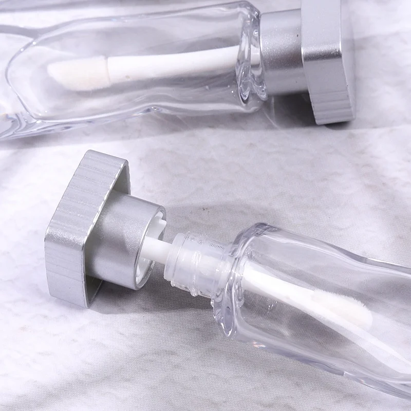 5ml transparent lip gloss empty tube flat lip gloss packaging empty bottle  Plastic packaging material for lipstick tubes