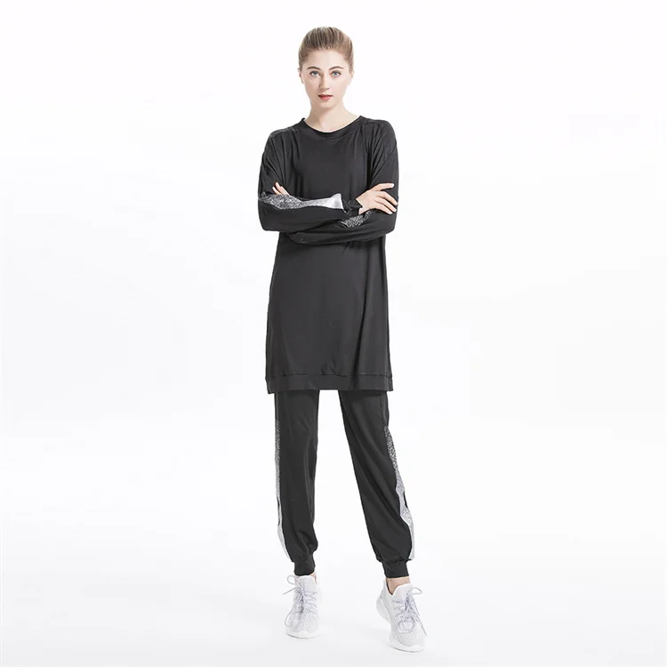 TSM-8E056 Middle East Arab Hui Muslim Women Sportswear Leisure Round Neck Sports Hoodies Set Autumn Winter