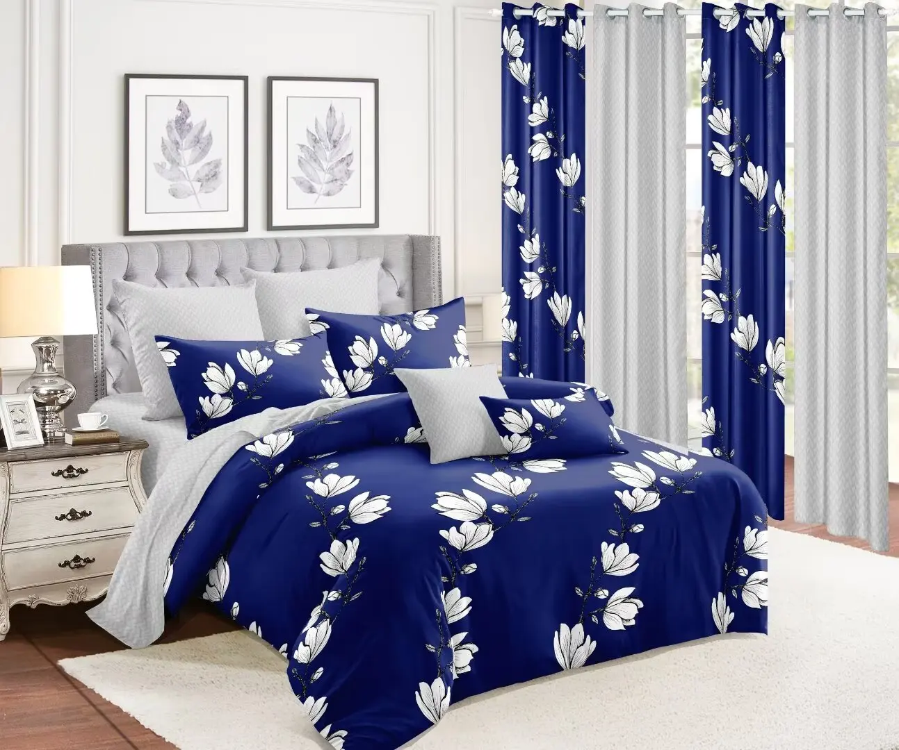Manufacture Wholesale High Class All Season 10PCS Printed Quilt Bedspread Set