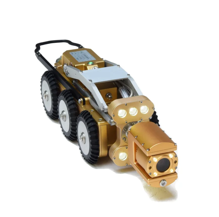 Sewer Drain Pipe NDT Video Inspection Crawler Robot Camera with 100m cable, 11 inch display, waterproof IP68