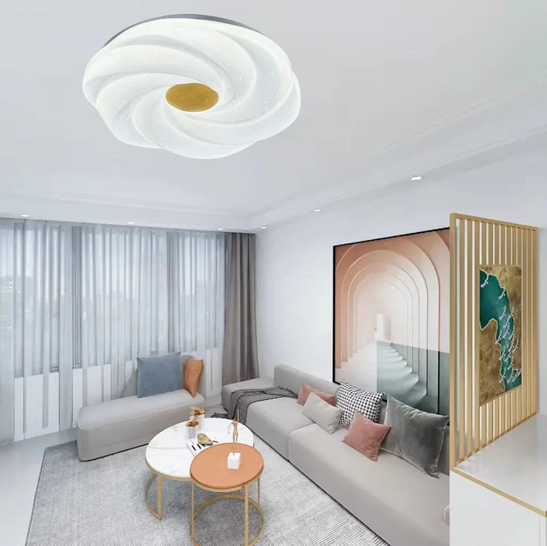 Romantic Design Led ceiling lights Indoor Lighting White Flower Led Warm Ceiling Lamp for Bedroom