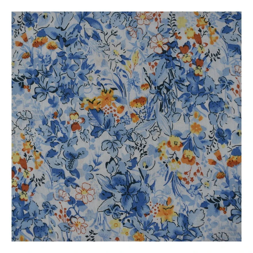 chinese custom digital printing eco-friendly textile 100% organic cotton beautiful  wholesale London lawn floral lawn  fabric