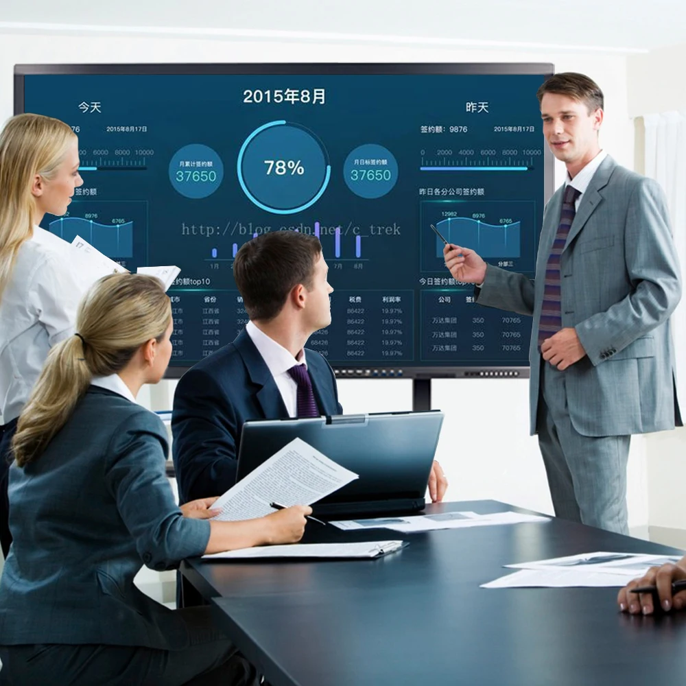 Ultra-Thin Interactive Whiteboard All-in-One Smart Board Kiosk Touch Screen Monitor Cheap and Multimedia