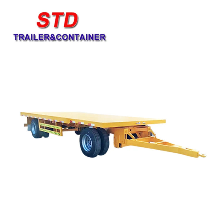 China 2 axles air suspension full trailer with side wall