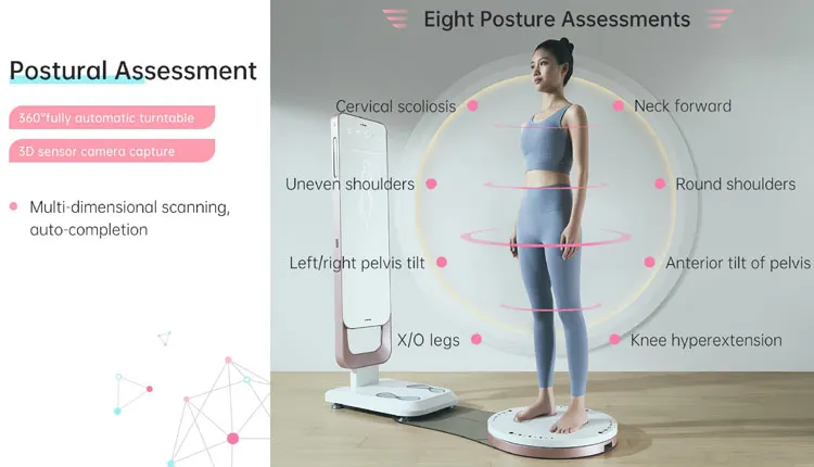 Al three-dimensional fitness in 270 body composition analyzer for bmi testing and analysis 8 point muscle Obesity Assessment