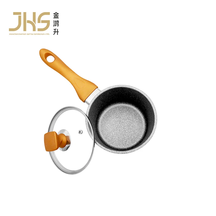 Durable whistling kettle 12pcs granite marble coated aluminum home cooking non stick cookware set forged cookware for camping