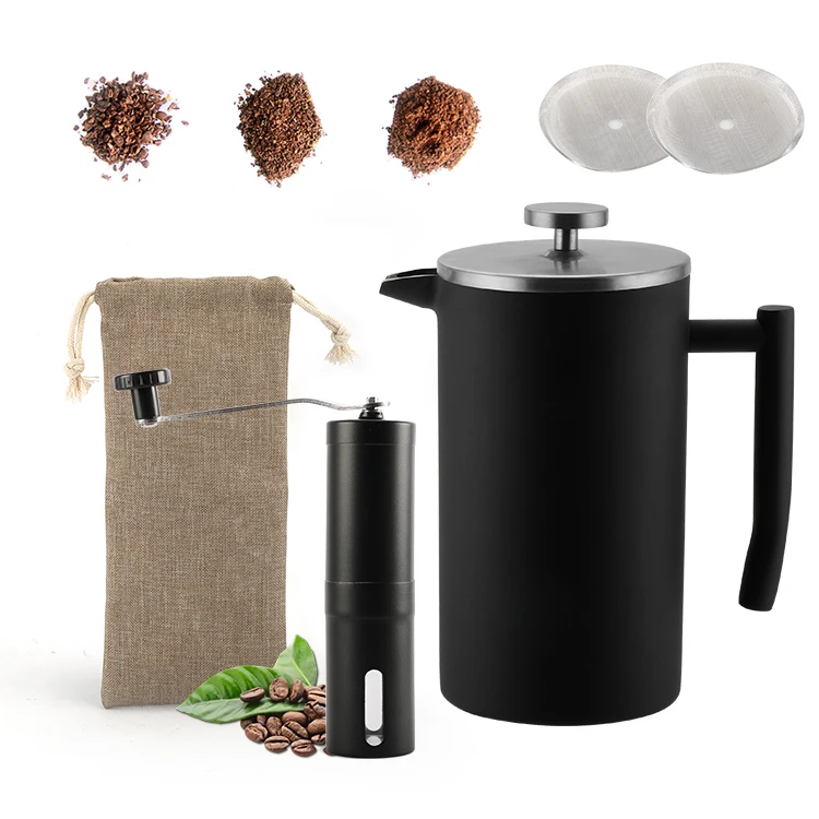 12-Ounce Pekoe Tea Maker Stainless Steel Filter  Tea Press With Copper Pull Handle