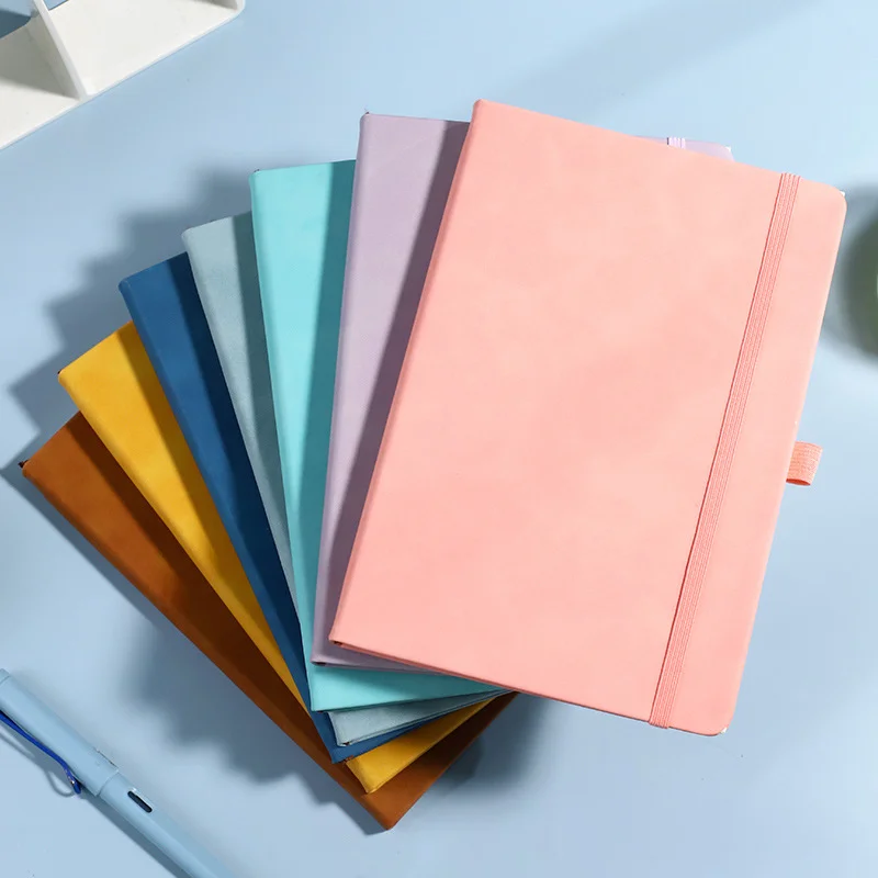 X906-1 High Quality Business Office Lined Personalized Printed Note Book Pu Leather Custom A5 Hardcover Journal Notebook