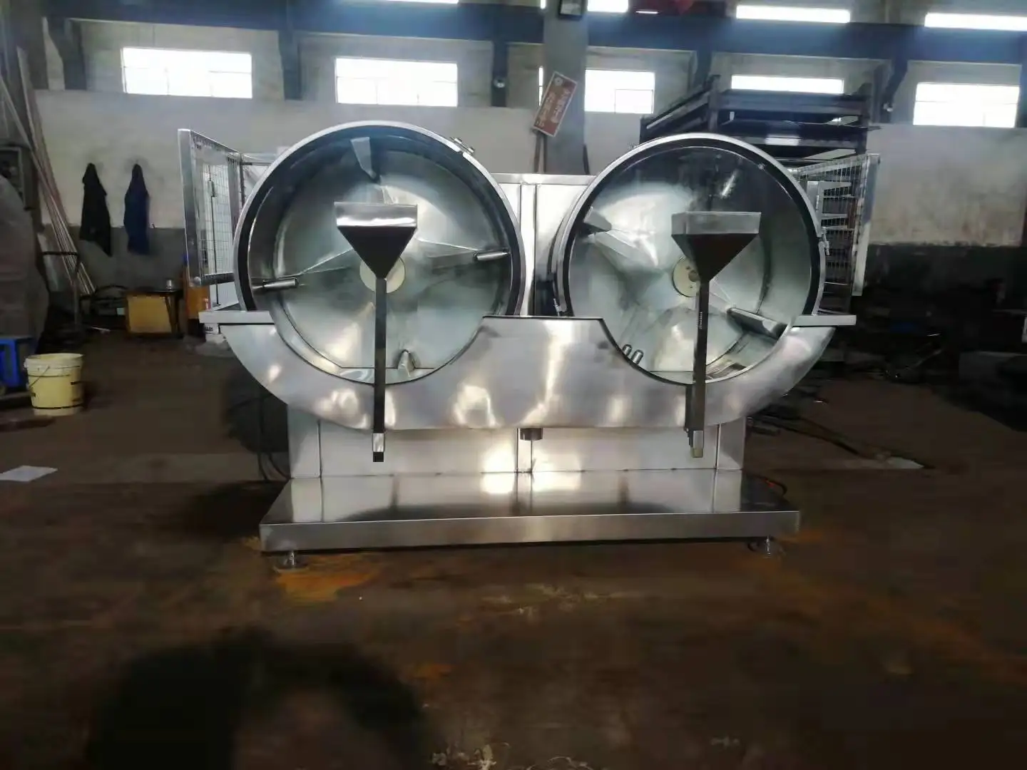 Double bodys Temperature-controlling stainless steel  leather tanning dyeing drum leather drum dyer