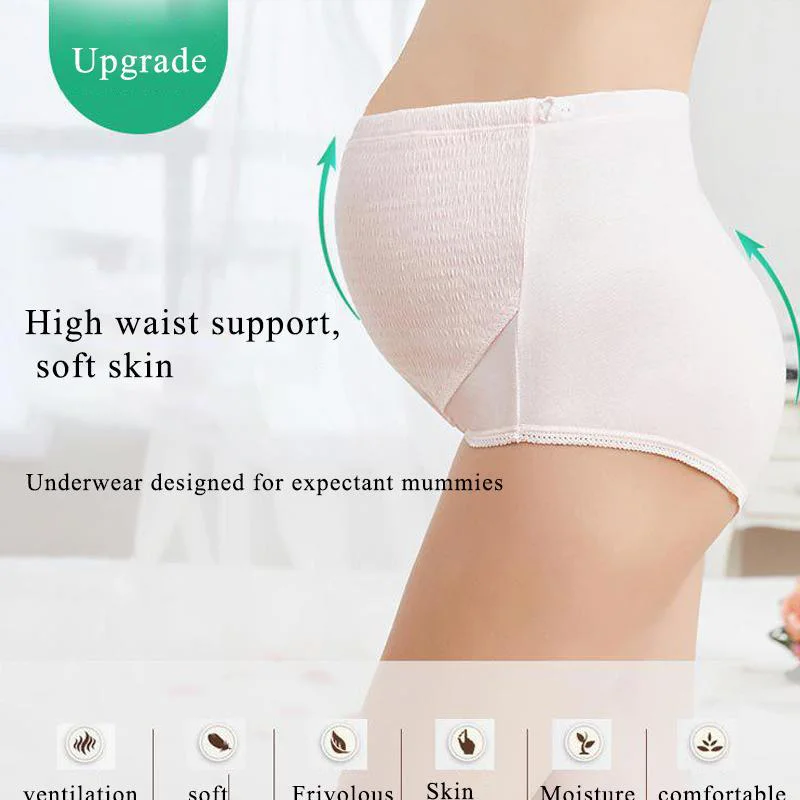 
Ladies High Waist Stretch Cotton Pregnant Postpartum Women Plus Size Underwear Maternity Panties 