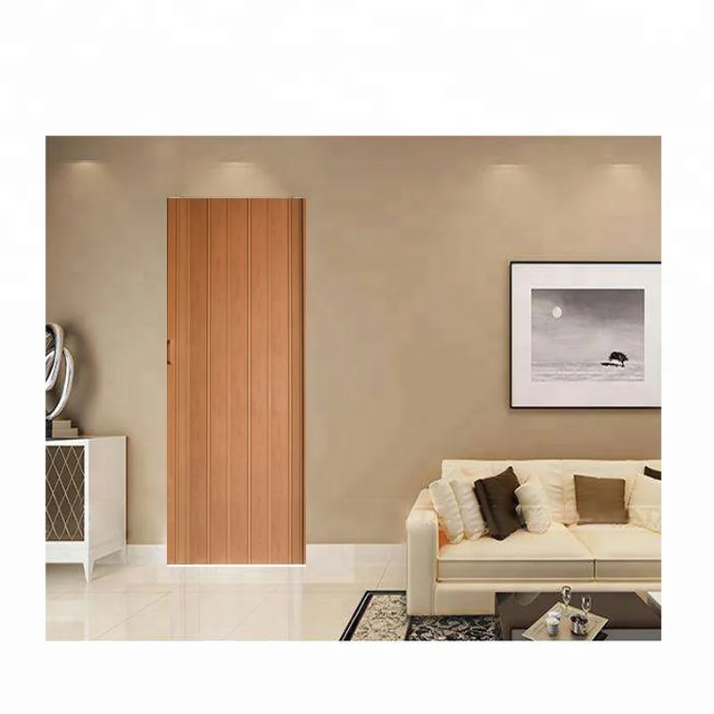 Hot Sale Wholesale Price Bathroom Pvc Interior Doors Sliding Plastic Folding Door, Plastic Louvers For Doors