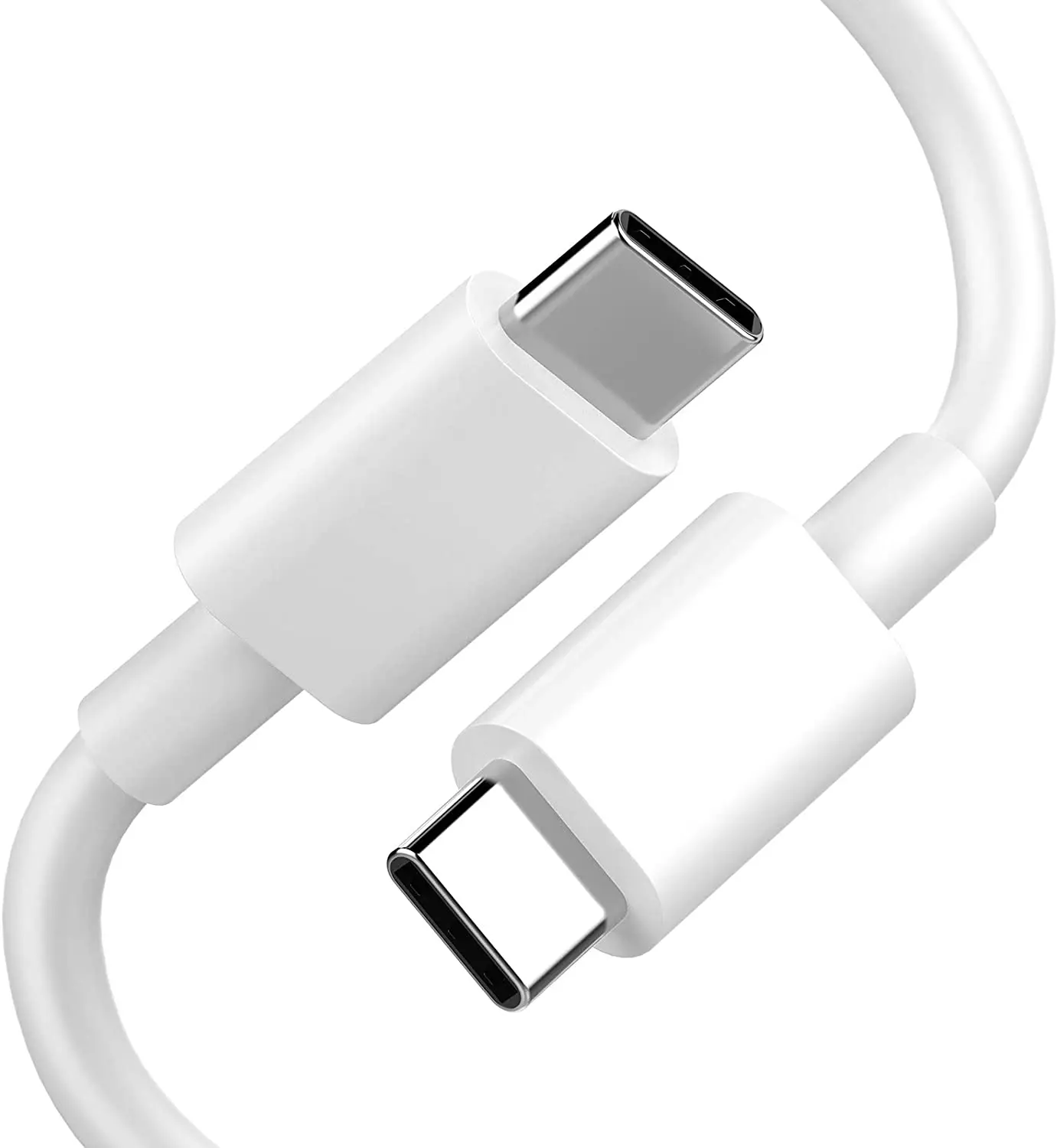 Type C To Type C TPE Fast Charging Data Cable 5V 3A 60w White PD USB-C Cable For Computer For Phone