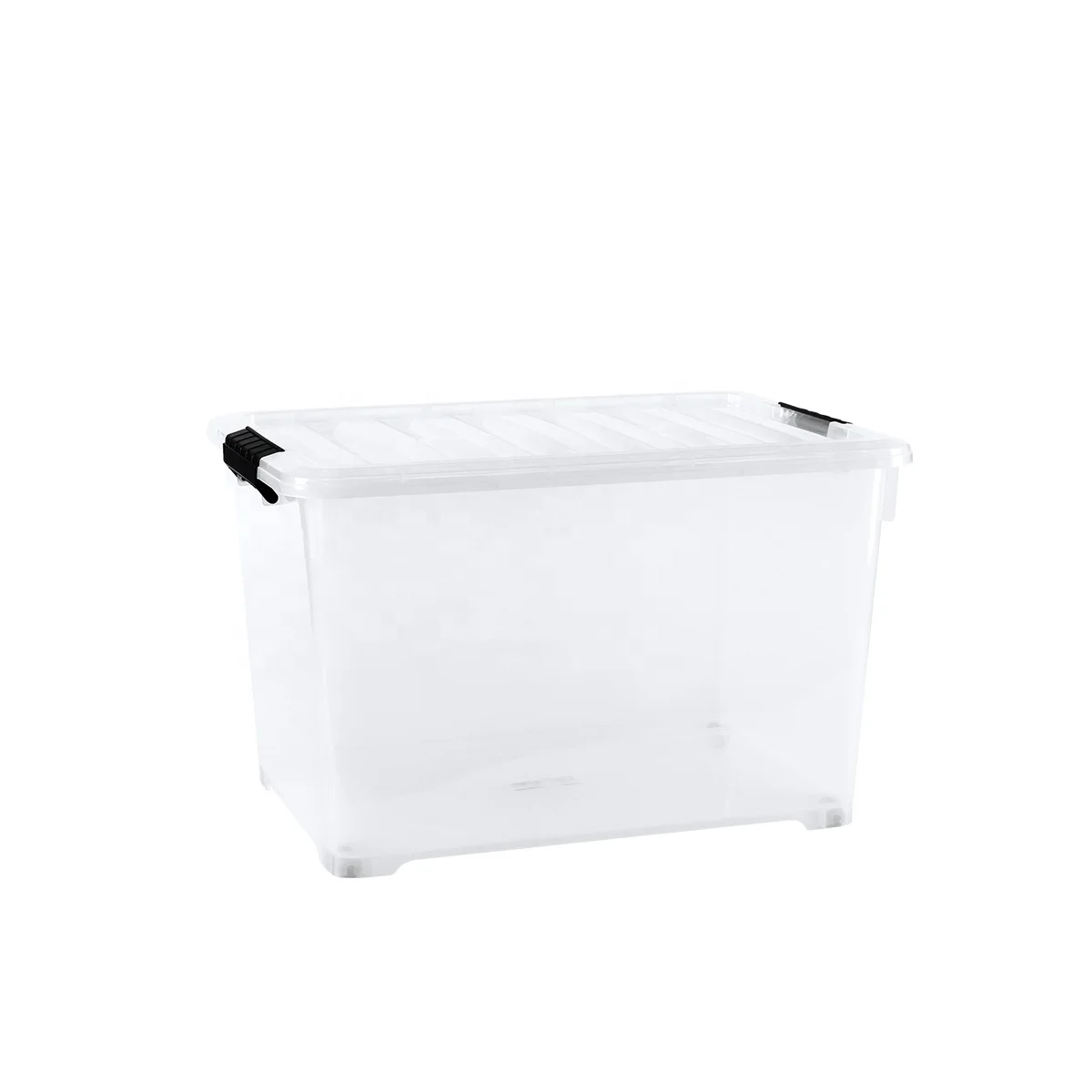 High Quality Durable Clothes Transparent Plastic Toy Storage Container Boxes with Wheels