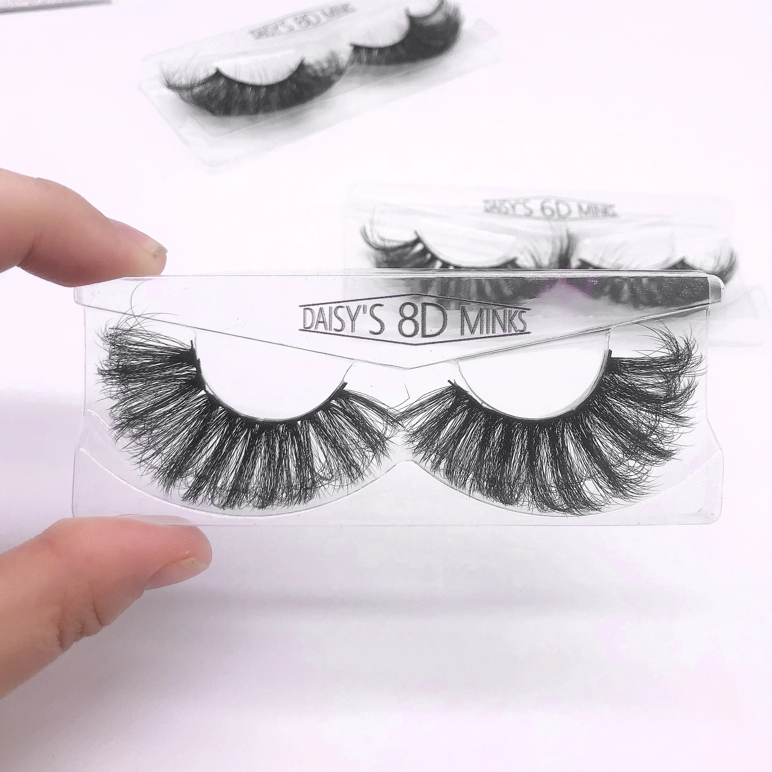 Wholesale 8D Faux Mink Lashes With Free Box color strip lashes custom label prime lashes 25mm eyelash strips vendors