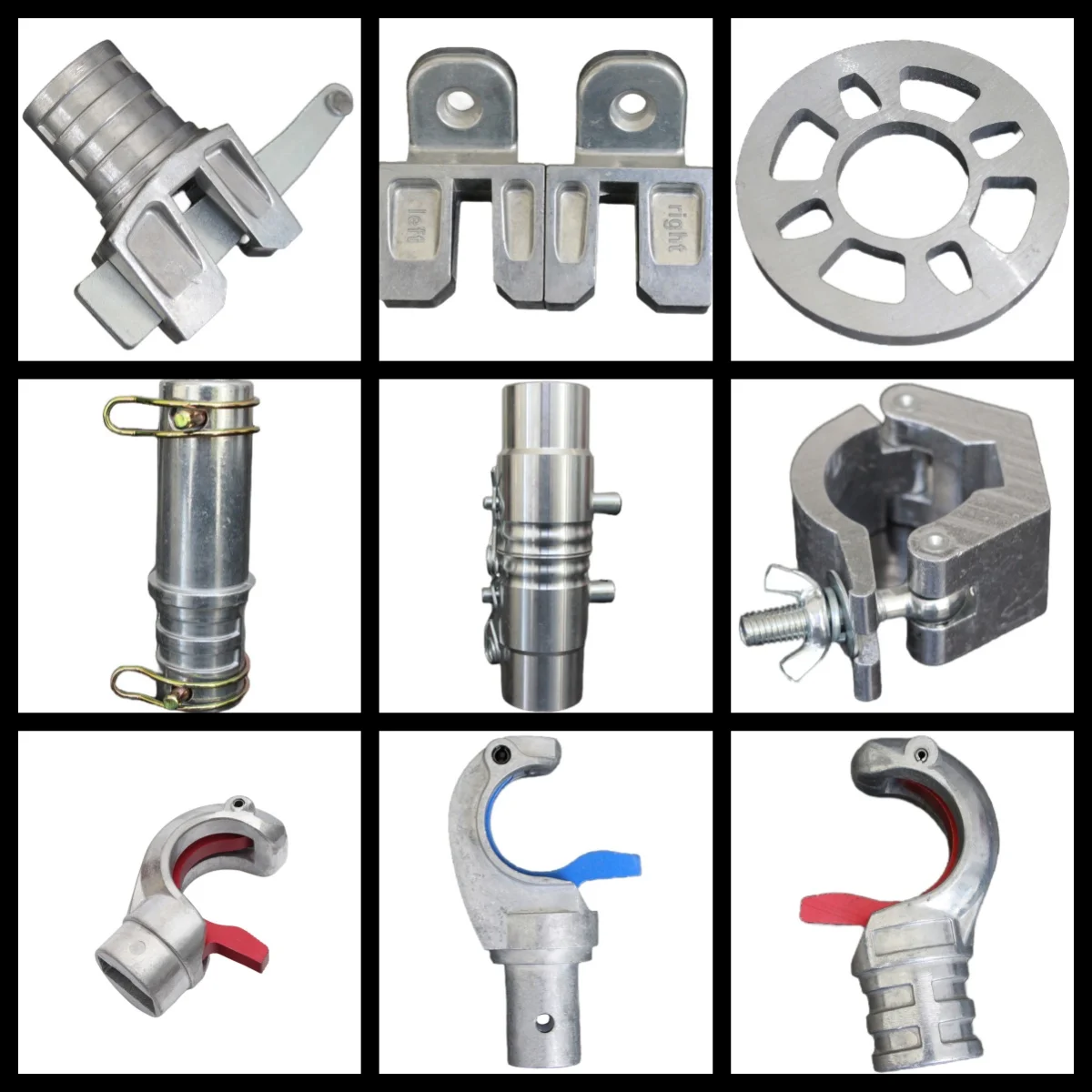 6m aluminium scaffolding narrow tower scaffolding aluminium pipe 38mm hook clamp aluminium scaffolding for rental