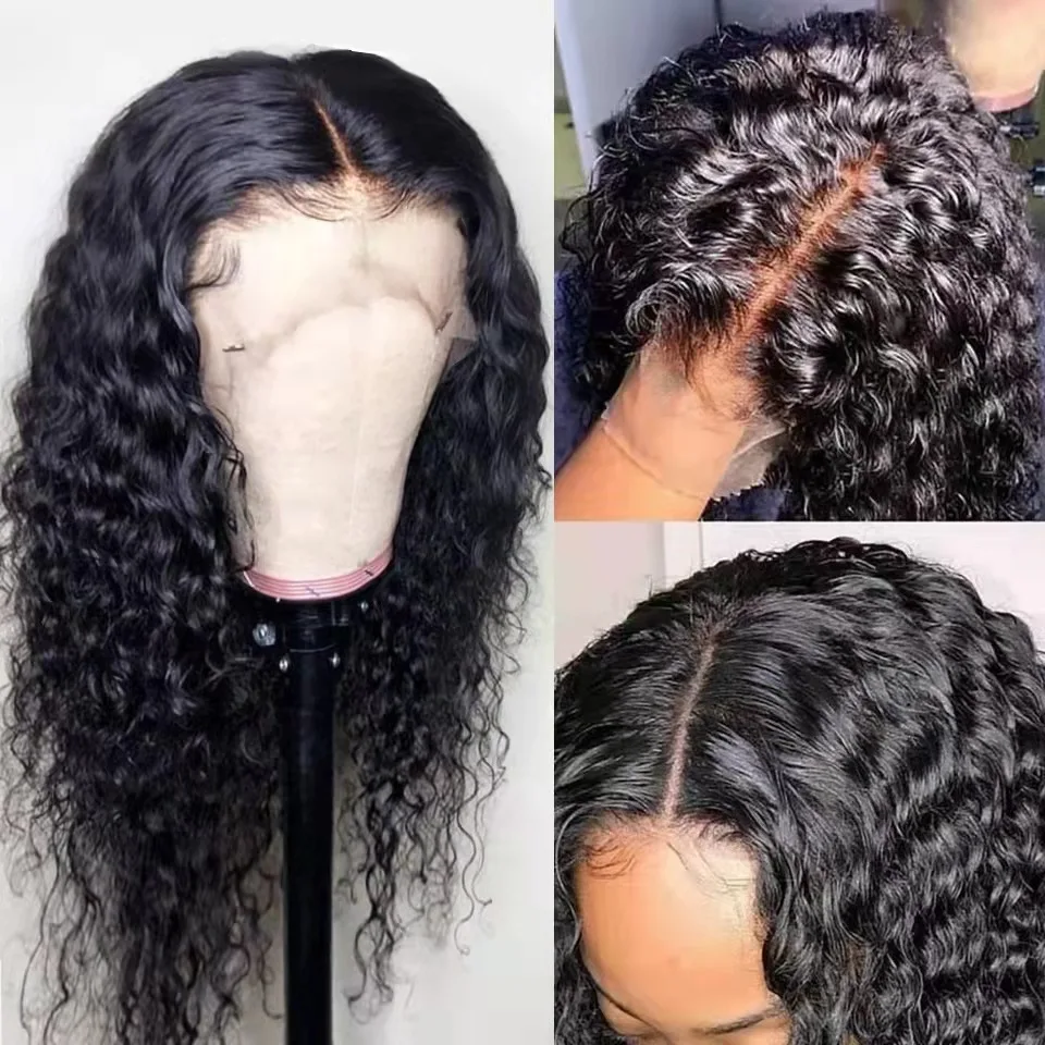New head band African black small curly long hair oblique differentiation fiber set wig