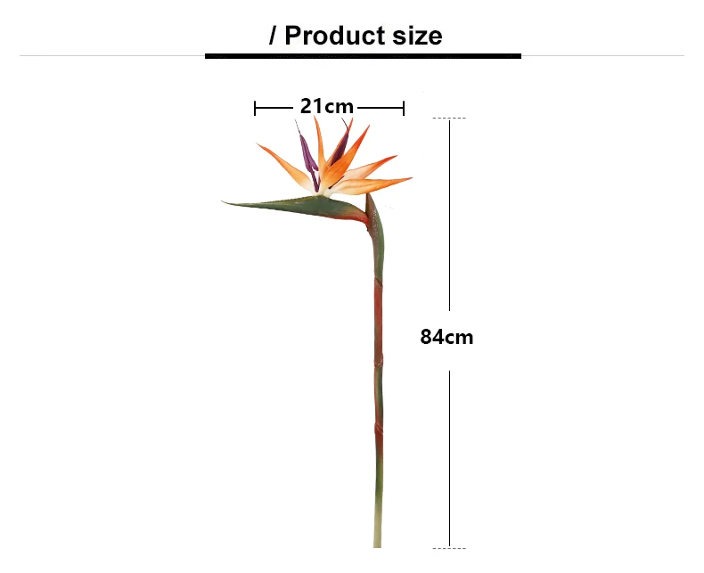 High quality Bird of Paradise Artificial Flowers Soft Rubber Flamingo Artificial Plant Home Wedding Photography Decoration