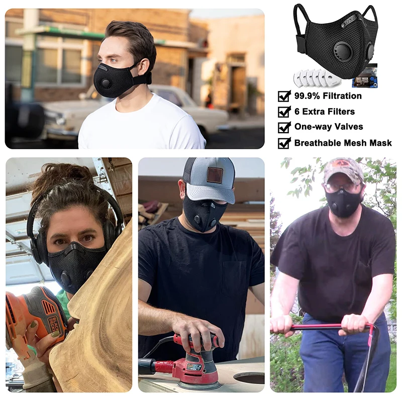 Wholesale custom outdoor sports hiking riding anti dust masks breathable adjustable mesh cycling mask