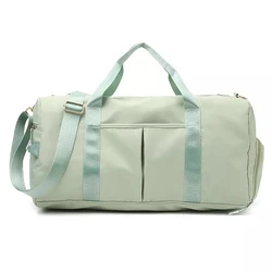 Оптовая продажа, нейлоновая спортивная сумка для выходных с индивидуальным логотипом, Вместительная дорожная сумка, унисекс стиль, водонепроницаемая Спортивная женская сумка