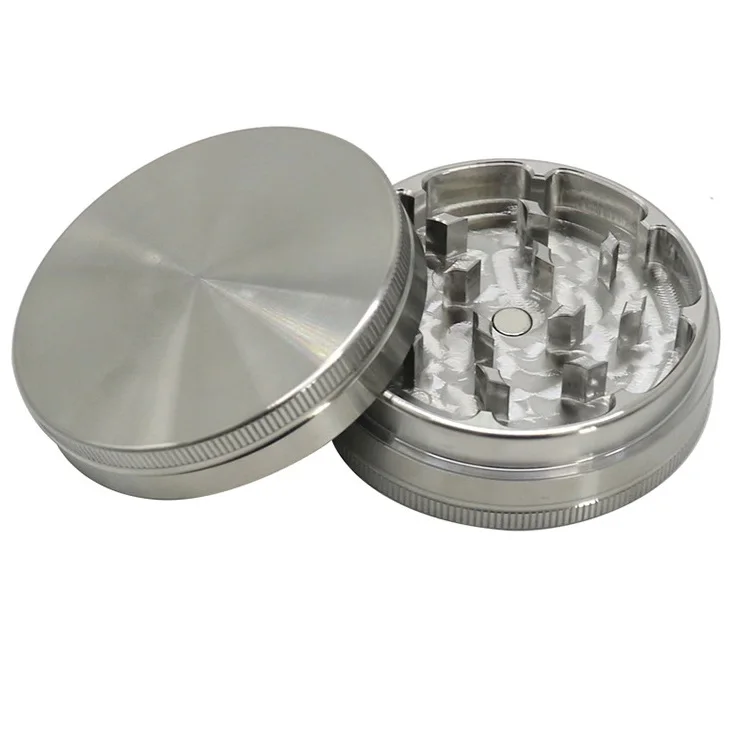 Heavy Duty 304 Stainless Steel 2 Layer Herb Grinder Tobacco Grinder 4 Parts 50  63mm Smoking Accessories