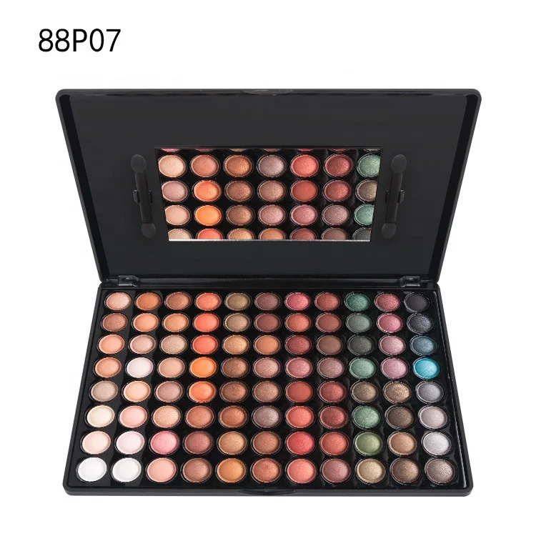 2021 hot amazon 88 colours makeup glitter eyeshadow palette kit beauty girls cosmetic makeup gift set with mirror