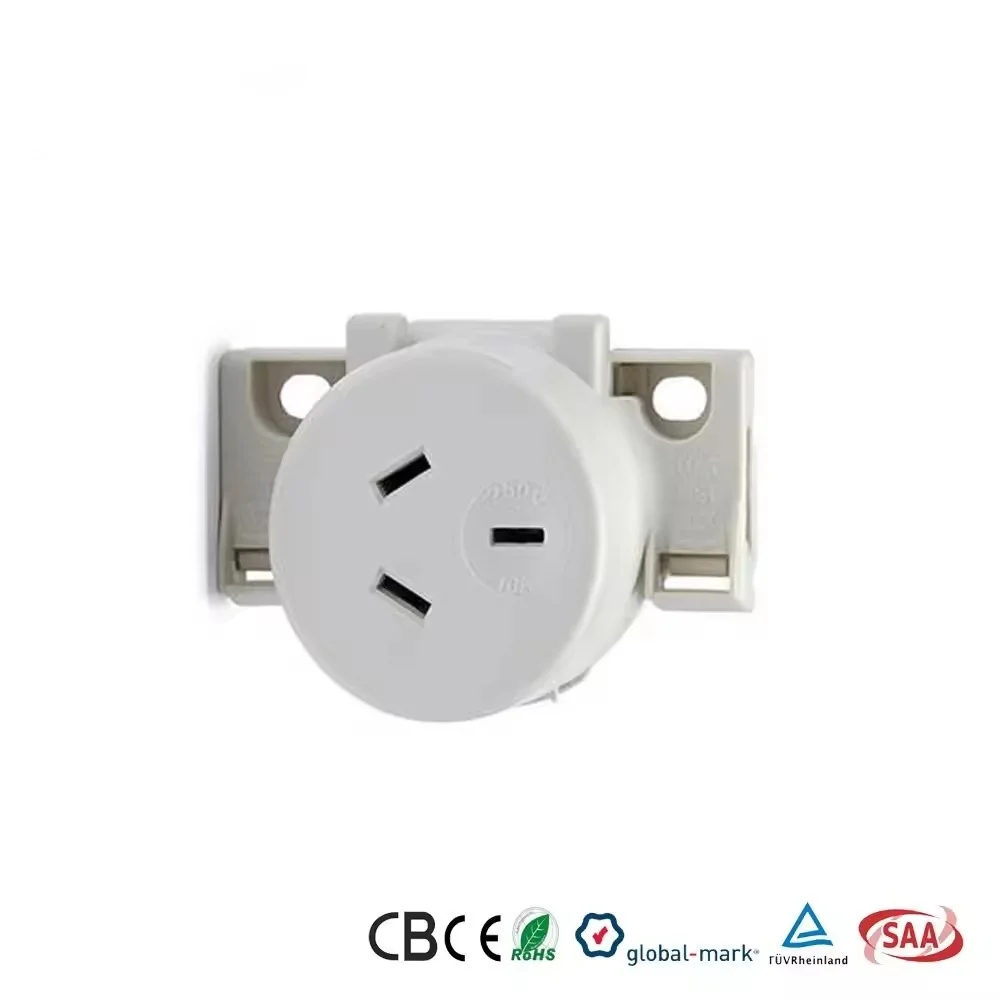 250V 10A Australia Quick Connect Surface Socket 413QC 3 Pin AS/NZS Saa Plug Base Quick Socket
