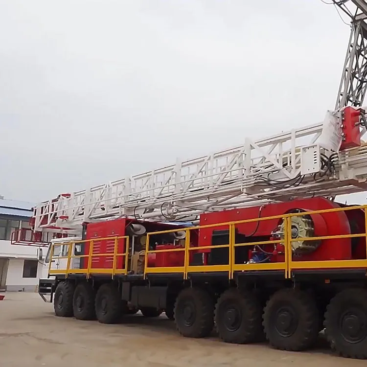 supplier 750 hp diesel engine hydraulic drilling rig 503 workover oil rig workover rig truck mounted