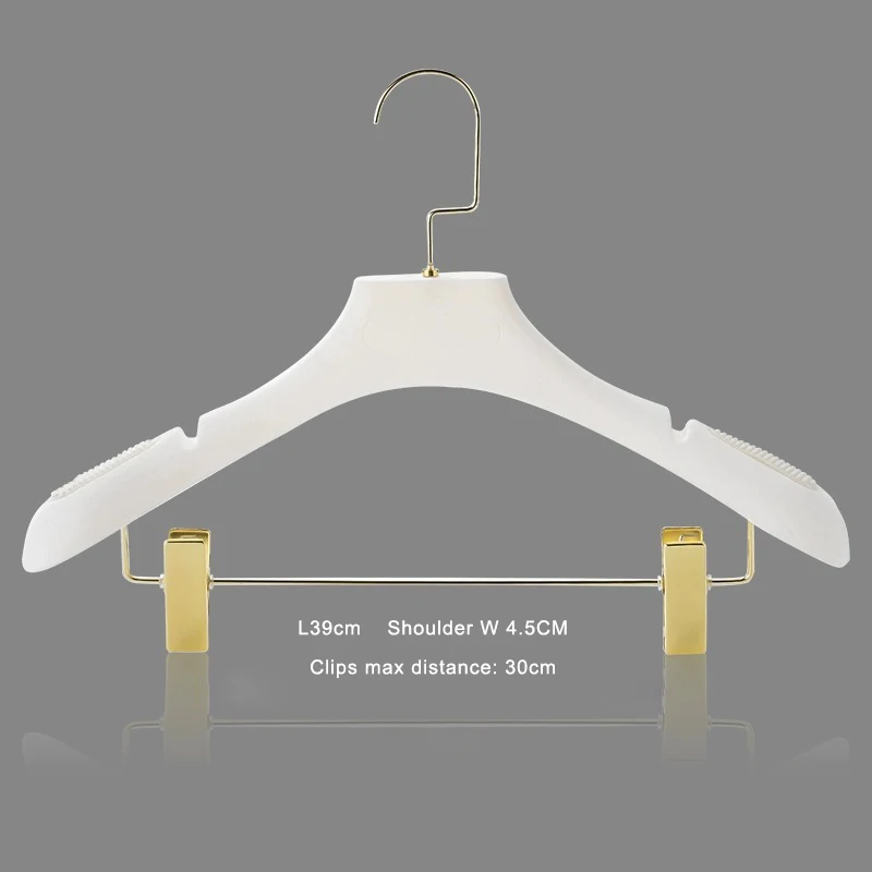 Wedding Dress Hanger Bridal Dress Anti slip Silk Plush Clothes Hanger Customized Brand Clothing Store Flocking Clothes Hanger
