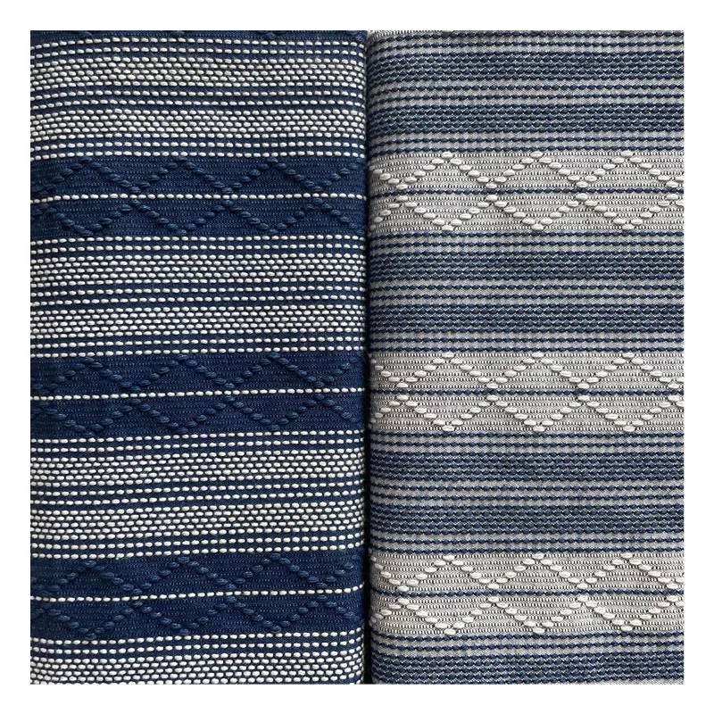 Plaid Jacquard Woven Denim Fabric