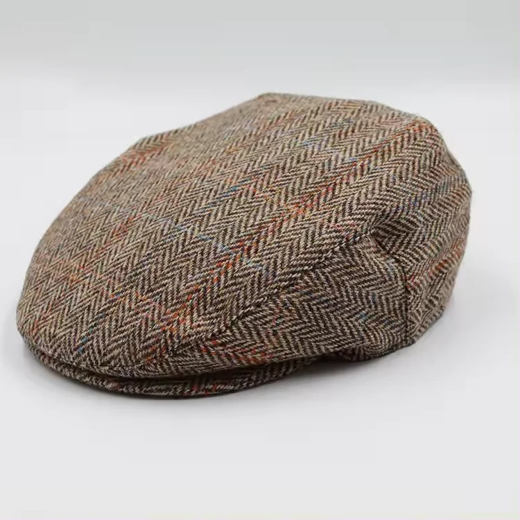 Factory supply Promotional mens casual wear ear protection berets hats Wholesales autumn winter padded outdoor Tweed Ivy caps