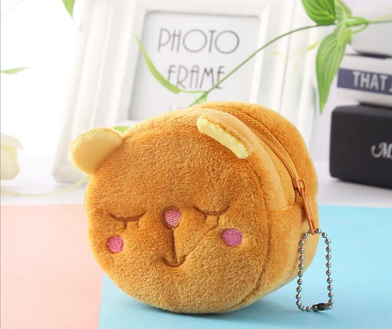 
Wholesale low MOQ cute plush coin purse Tote Bag for child kawaii Animals coin bag 