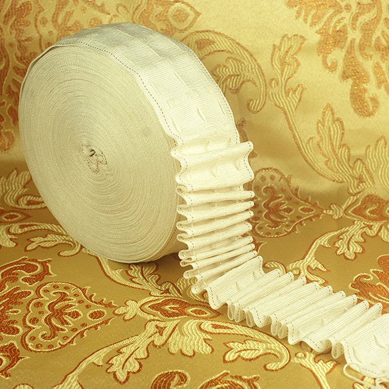 D-T0003 Polyester Curtain Tape Heading Accessories for Indoor Curtain Decoration Family Hotel Office Decoration All-season 2.5cm