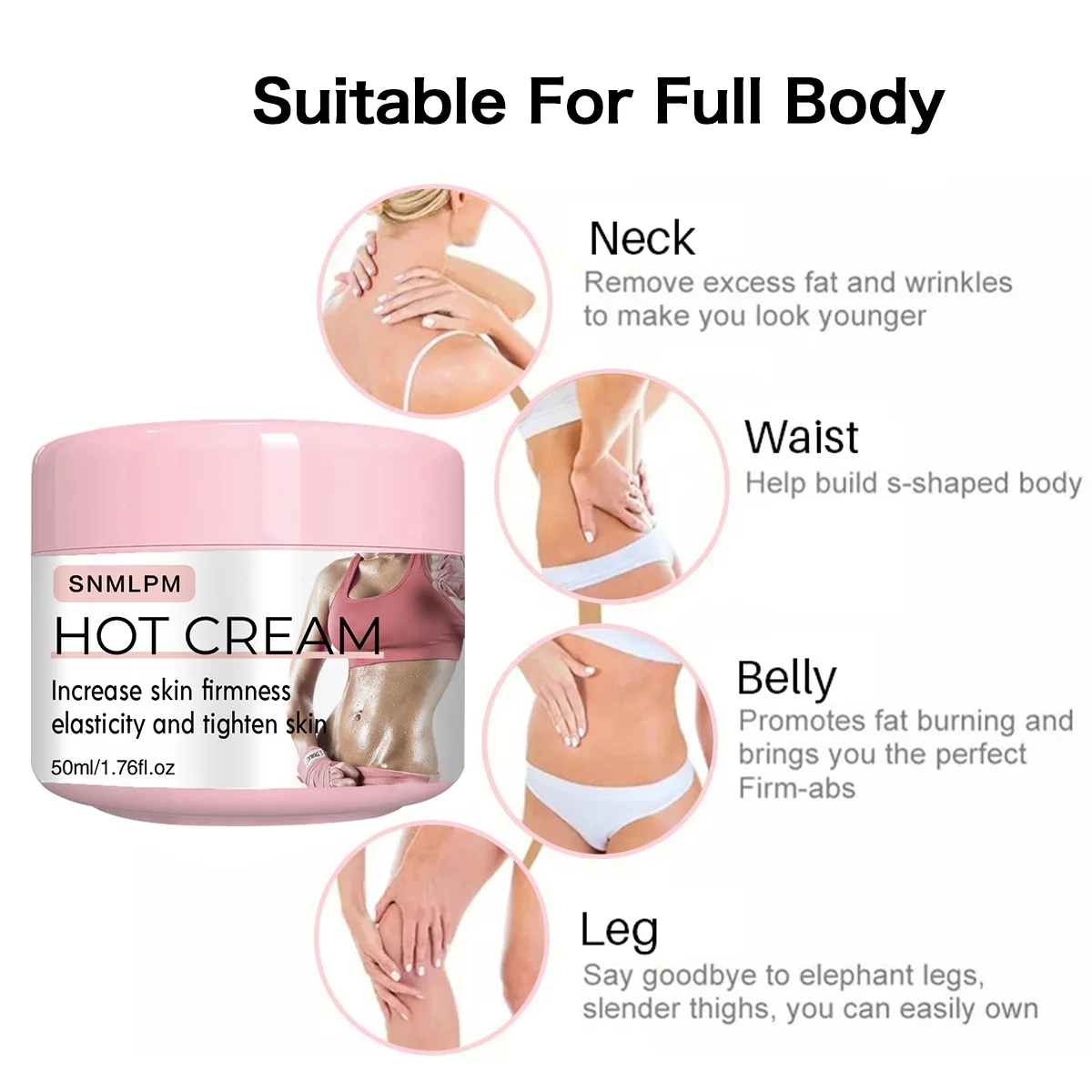 SNMLPM Hot Cream Natural Organic Sweat Waist Slimming Fat Burn Cellulite Cream Stick For Weight Lose Cellulite Removal