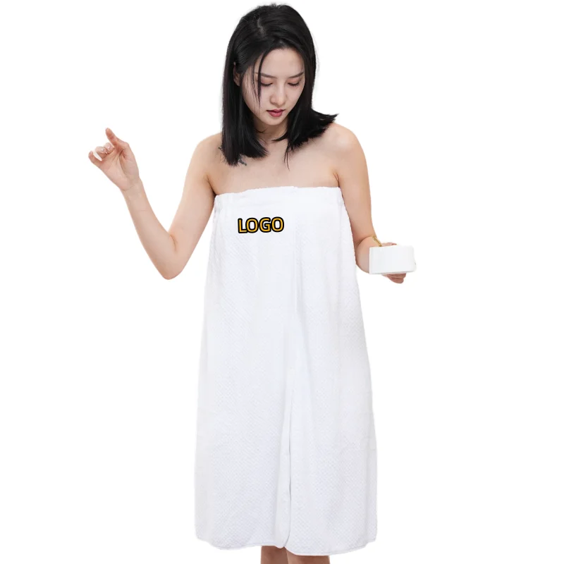 Wholesale price Blue 100 cotton Spa Wraps Women Waffle Bath robes