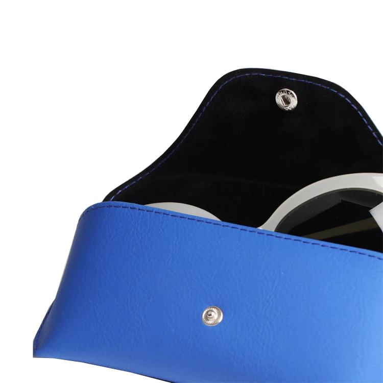 Portable Leather Glasses Case,Durable Soft Packaging Custom Printing Sunglasses Slim Case for Women Men Horizontal Eyeglass Case