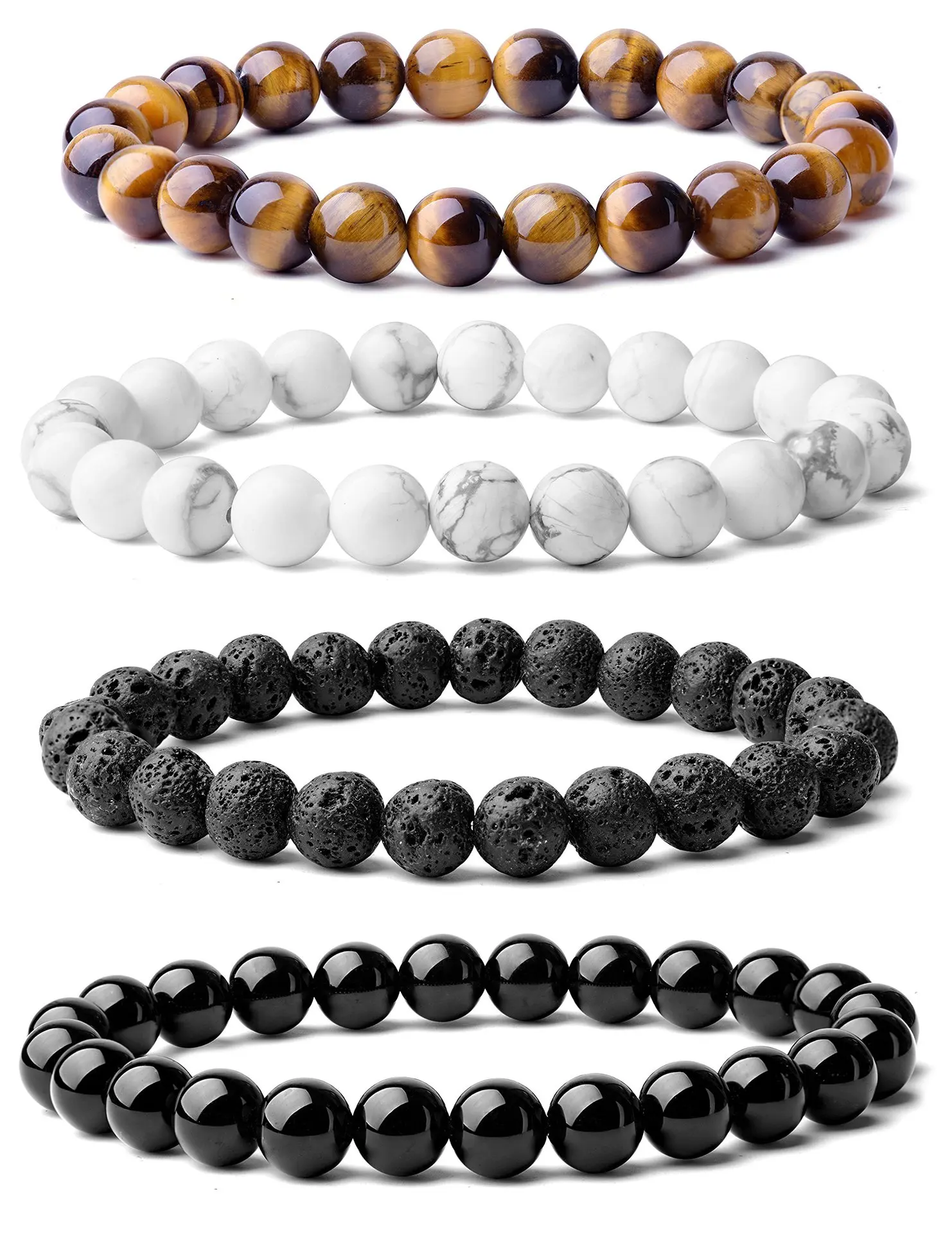 2024 Wholesale Price 8mm Natural Gemstone Stone Healing Crystal Bracelet Crystal Beads Bracelet