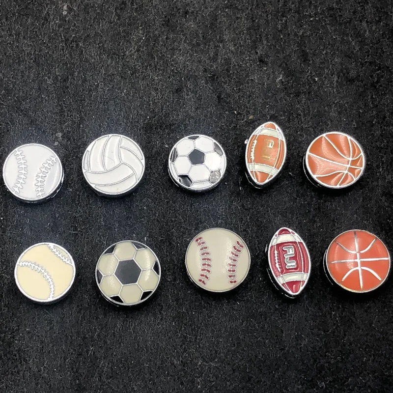 Sports enamel Charms football volleyball football baseball basketball Charms DIY jewelry making accessories